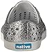 Native Shoes, Jefferson Bling Child, Kids Lightweight Sneaker, Silver Bling/Shell White, 8 M US Toddler