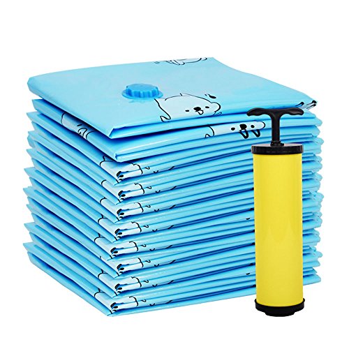 8 Pack - Large Vacuum Storage Bags to for Bedding, Pillows, Towel, Blanket, Clothes