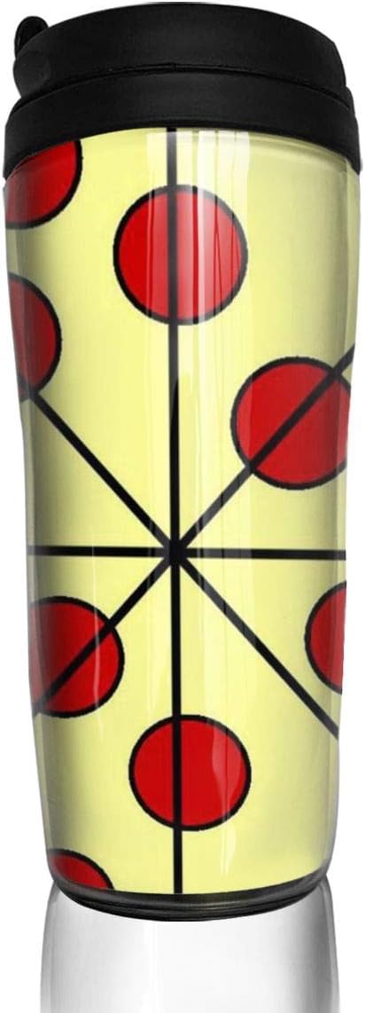 12 oz Tumbler with Lid Pizza Cartoon Clip Art Unique Coffee Cups for Women Men Travel Mugs Birthday Friends Gifts