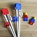 Haon brick figure chopstick for toddler kid children (non-toxic material used product) / lego brick compatible (right hand) (red)