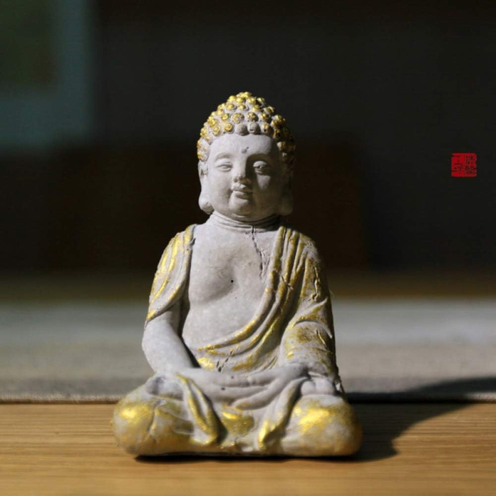 DZX Buddhism Sakyamuni Statue Little Monk Cement Figures