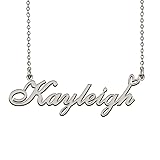 Heart Name Necklace for Women Silver Kayleigh Ideal