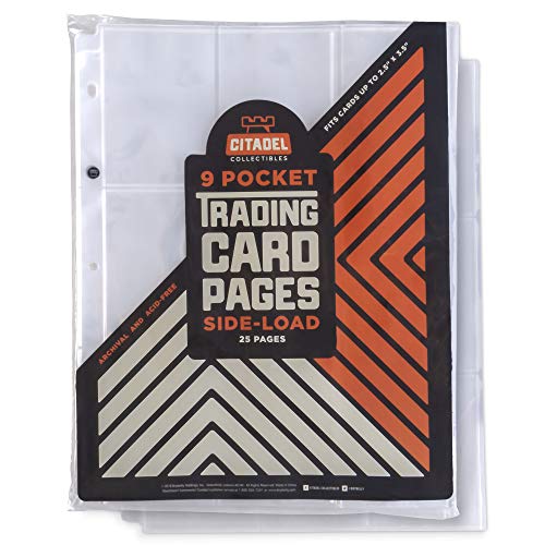 9-Pocket Trading Card Pages, Side-Load | Protective Sleeves for Standard Size Cards | TCGs, Sports, and Collectible Card Games| Acid-Free Transparent Plastic Sheets for 3-Ring Trading Card Binders - Thumbnail 6
