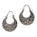 NOVICA Artisan Handmade .925 Sterling Silver Hoop Earrings Floral Indonesia 'Bali Paradise'