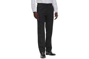 Soojun Men's Classic Fit Flex Waist Flat Front Dress Pant