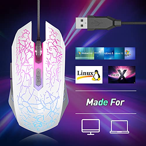 VersionTECH. Wired Gaming Mouse, Computer Mouse Ergonomic Mice with 7