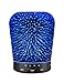 Aromatherapy Oil Diffuser,SZTROKIA 180ml Essential Oil Ultrasonic Cool Mist Humidifier with 3D Glass,24 Color Changing Starburst LED Lights (180ML-Ⅰ)