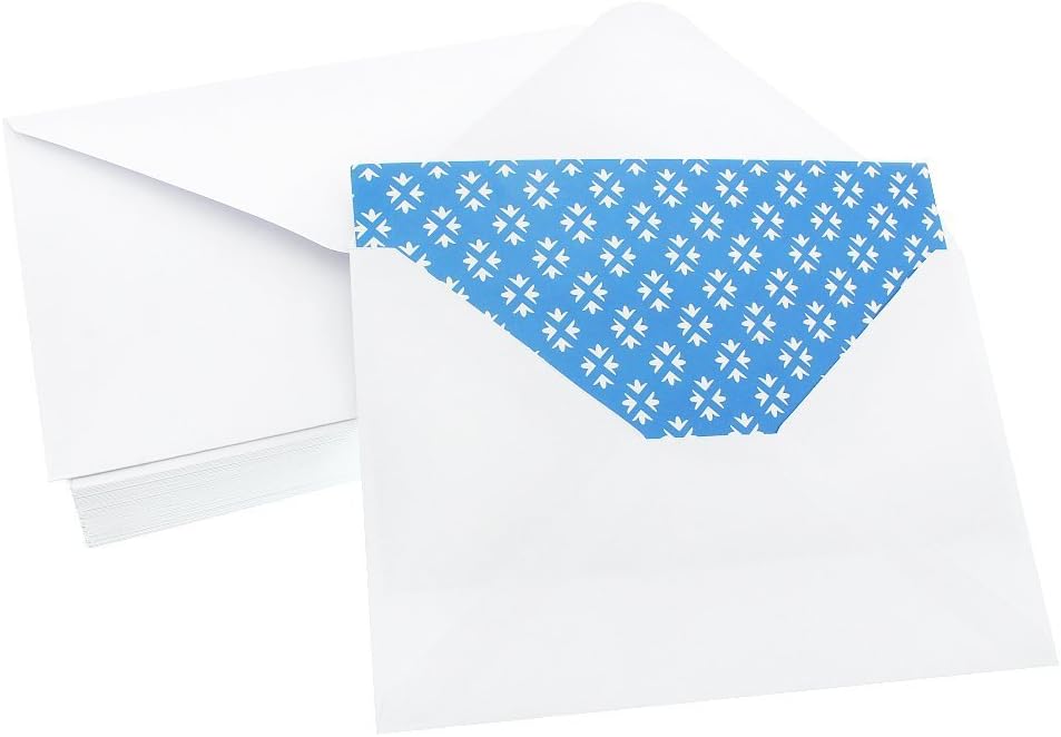 48 Pack All Occasion Assorted Blank Note Cards Greeting Card Bulk Box Set - Shades of Blue Floral Foliage Designs - Notecards with Envelopes Included 4 x 6 inches : Office Products