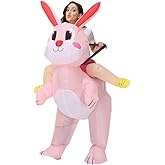 MROMT Bunny Inflatable Costume Easter Bunny Costume Adult Rabbit Blow Up Suit Inflatable Rabbit Costume for Adults