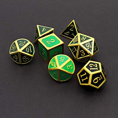Haxtec Color Changing Temperature Metal DND Dice Set Heat Sensitive