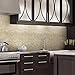 Peel and Stick Classic Linear Brown Travertine Mosaic Tile Kitchen Backsplash Bathroom MTO0217