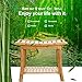 SONGMICS Bamboo Shower Bench Seat, Portable Spa Bathing Stool, with Towel Shelf for Indoor or Outdoor, Handles, Natural UBCB25Y