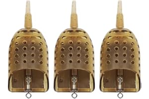 3pcs Weighted Bait Cage Feeder, Boat-Shaped Design Bait Cage, Lure Dispenser, Fish Bait Spreader, Carp Fishing Rod Feeding Ac