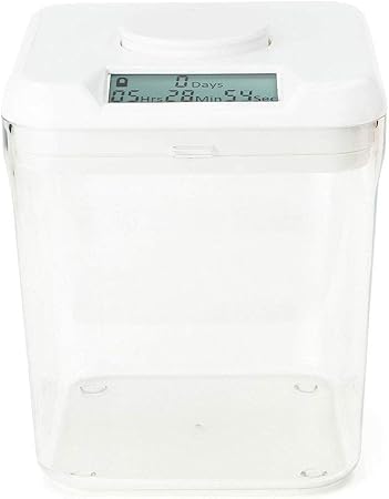 Amazon Shop Always タイムロッキングコンテナ レギュラーサイズ 収納ボックス ケース タイムロック タイマー Kitchen Safe セルフコントロール Ksafe Reg ホワイトクリア Shop Always 保存容器 キャニスター 通販