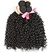 Unprocessed Brazilian Virgin Kinky Curly sexy Human Hair Weave 3 Bundles Deep Curly Hair Extensions Natural black 95-100g/pc Mixed Length (12 14 16)