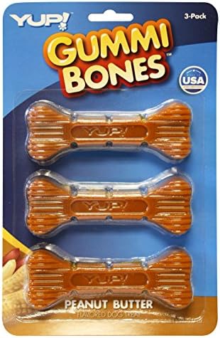 YUP! Peanut Butter Gummi Bones Treat for Dogs, One Size