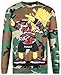Pizoff Unisex Hip Hop 3D Digital Printing Pullover SweatShirts