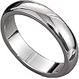 CCBFY 2 MM 4 MM Stainless Steel Ring Jewel Roman Numerals Stackable High Polish Plain Dome Tarnish Resistant Comfort Fit Ring Wedding Band Size 3-15