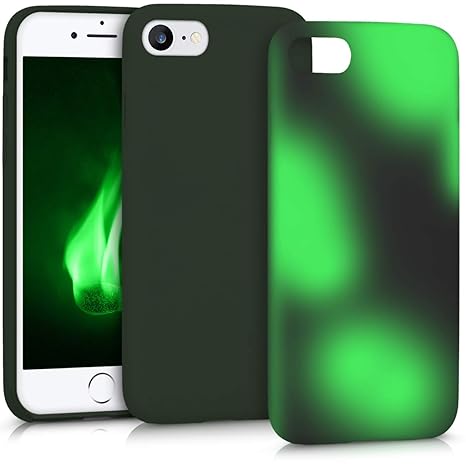 kwmobile Apple iPhone 7/8 Hülle - Handyhülle für Apple iPhone 7/8 - Handy Case in Schwarz Grün