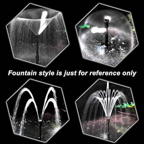 YCTECH 160 GPH Ultra-Quiet Submersible Pump with Fountain Kit for Pond, Statuary, Garden