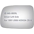 JZSUPER Side Mirror Glass fit for 1997-2006 HONDA CR-V, Driver Left Side View LH Replacement Rearview Flat Glass, Non Heated Including Adhesive