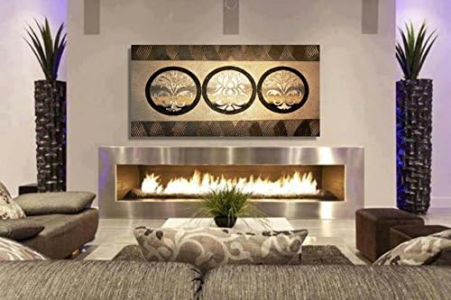 Original abstract metallic silver pearl oil painting, symmetrical circles modern art, Extra large painting on canvas , Huge house artwork