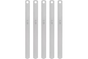 HARFINGTON 5pcs Mn Steel Feeler Gauge 0.2mm Thickness 150mm Length Metric Filler Thickness Gage Gap Measuring Tool Single Blade