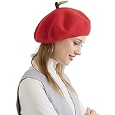 Zasy Handmade Wool Beret Hat French Style Needle Felt Flower Beanies Women Winter Autumn Cap