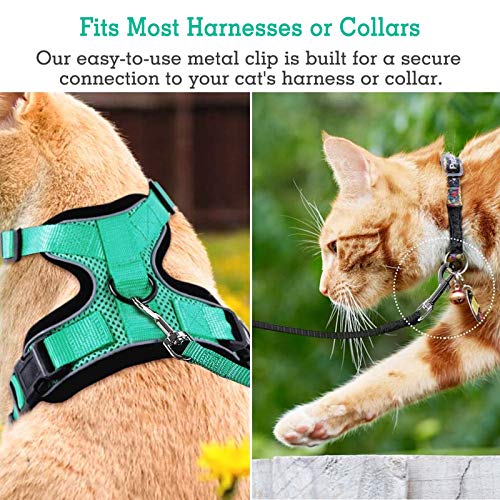 rabbitgoo 2 Pack Cat Leashes Long Nylon Pet Leash, Escape Proof Durable Walking Leads, Easy