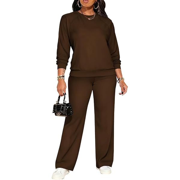 Overszed Hoode And Wde Leg Pants Set For Women - Yellow, Whte