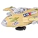 Best Choice Products Kids Toy F-16 Fighter Jet Airplane with Flashing Lights, Sound, Bump & Go Action, Beige