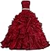 ANTS Women's Pretty Ball Gown Quinceanera Dress Ruffle Prom Dresses