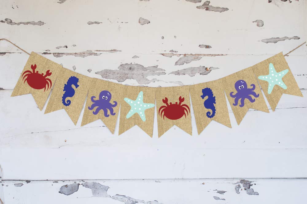 Amazon Com Cardstock Under The Sea Creature Banner Nautical