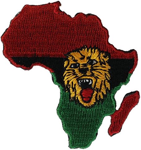 Africa Continent Lion's Head 2.5 inch hat cap shirt patch PPMafricalion