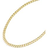 Jewelry Atelier Gold Chain Necklace Collection - 14K Solid Yellow Gold Filled Miami Cuban Curb Link Chain Necklaces for Women and Men with Different Sizes (2.7mm, 3.6mm, 4.5mm, or 5.5mm)