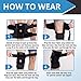 Dynamic Gear Open Patella Stabilizing Knee Brace with Dual Aluminum Stability Hinges - Padded Neoprene Adjustable Compression Knee Support Brace for Meniscus Tear, ACL, Strains, Knee Pain, Arthritis
