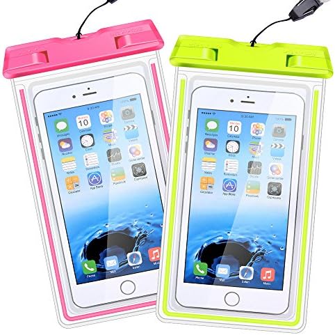 Waterproof Case, 2 Pack Niniber Phone Dry Bag Pouch for Outdoor Water Sports Case For iPhone7 /7plus, 6S/ 6S Plus, Samsung Galaxy Note 5 S8 S7 S6 Edge, HTC and Other Phones Up To 6 Inches