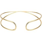 TACBSP Arm Cuff Bracelet for Women Boho Coil Arm Cuff Bangle Bracelet Minimalist Gold Upper Arm Bracelet Trendy Jewelry Gifts for Women