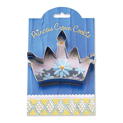 Ann Clark Cookie Cutters Princess Crown Cookie Cutter 5" with Recipe Card, Made in USA