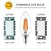 LightStory Chandelier LED Bulb Dimmable, E12 Candle Base 2700K 600 Lumens Candelabra LED Bulb C11 60W Equivalent, UL Listed(6 Pack), Energy Star