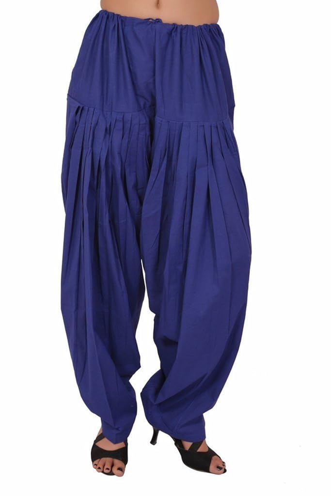 luvcare 100% pure cotton patiala salwar for womens(purple, brown and blue)