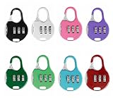 ZPLUST 3 Digit Combinations Padlock the Safe Cipher Lock Resettable Code Lock , Color Locks (7Pack)