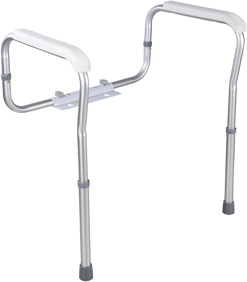 AW Adjustable Toilet Safety Frame Rail 375lbs Grab Bar Support Assist for Elderly Seniors Handicap Disabled: Home & Kitchen