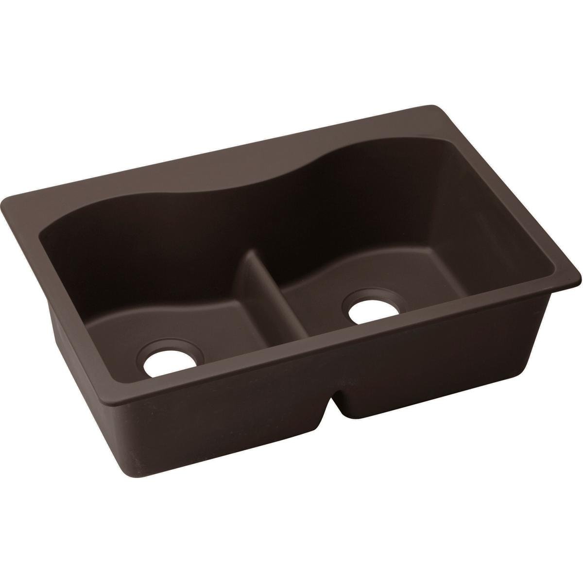 Best Elkay Quartz Kitchen Sink 33X22 Drop In Double Bowl
