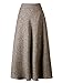 Choies Women's High Waist A-line Flared Long Skirt Midi Casual Skirt M Khaki