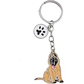 HDKUW Dog Keychain Gift,Large Dog Memorial Collar Charm for Birthday Holiday Gifts,Puppy Metal Pet ID Tags