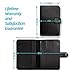 RFID Blocking Leather Travel Passport Holder With Snap, Bifold Wallet For Men And Women, Black