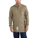 Carhartt Mens Flame Resistant Force Cotton Hybrid Shirt (Big & Tall)