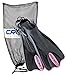 Cressi Palau Short Snorkeling Fins with Mesh Bag, Pink, Small/Medium