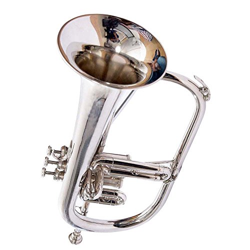 Shreyas Flugel Horn 3 Valve, Bb (Nickel) With Hard Case + Mouth Piece